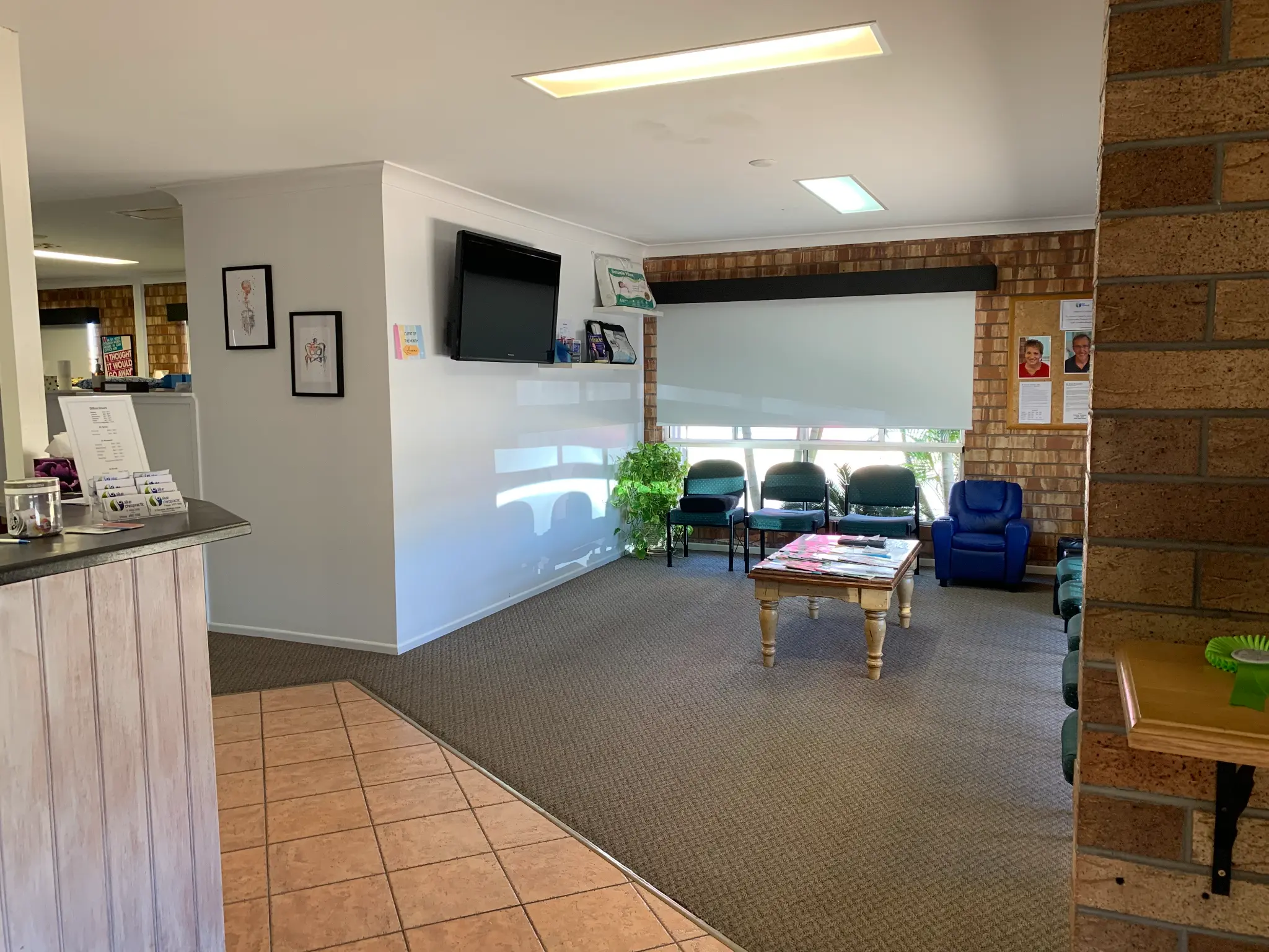 Alive Chiropractic waiting room in Emerald QLD