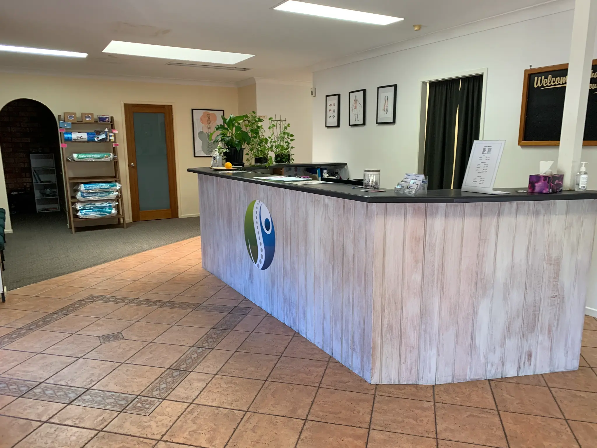 Alive Chiropractic reception desk in Emerald QLD